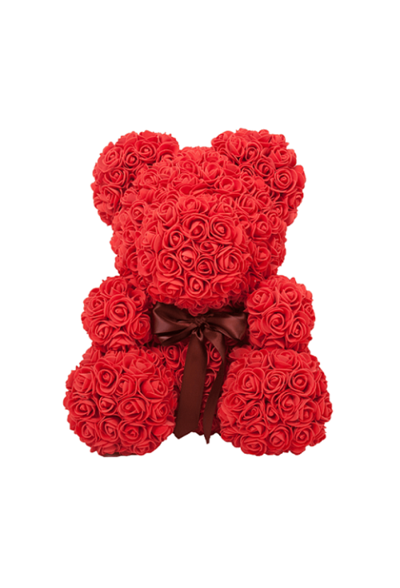 Мишка из 3d роз   - Бесплатная доставка цветов и букетов в Самаре. Заказ цветов онлайн, любой способ оплаты