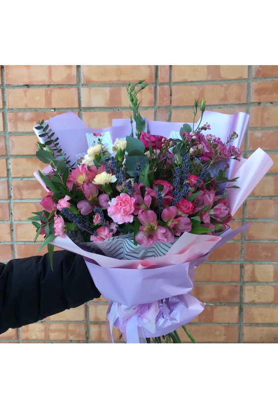 Букет "Лавандовая нежность"  Гвоздика - Бесплатная доставка цветов и букетов в Самаре. Заказ цветов онлайн, любой способ оплаты