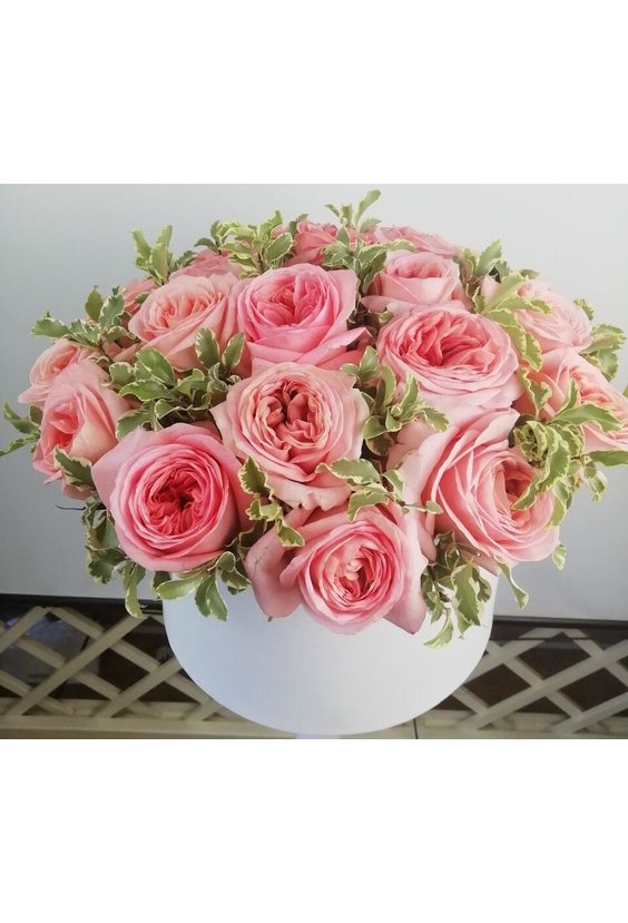 Коробка с пионовидными розами   - Бесплатная доставка цветов и букетов в Самаре. Заказ цветов онлайн, любой способ оплаты