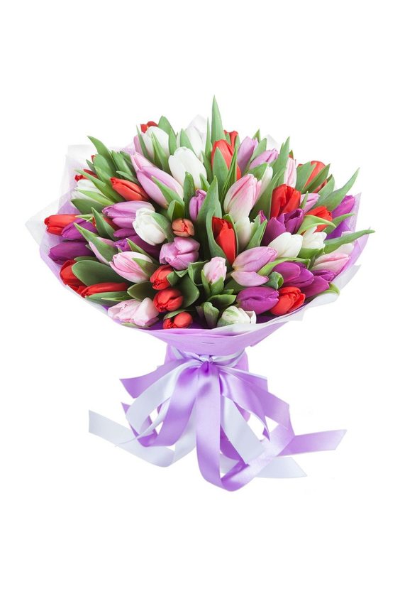 Букет «Тюльпановый микс»   - Бесплатная доставка цветов и букетов в Самаре. Заказ цветов онлайн, любой способ оплаты