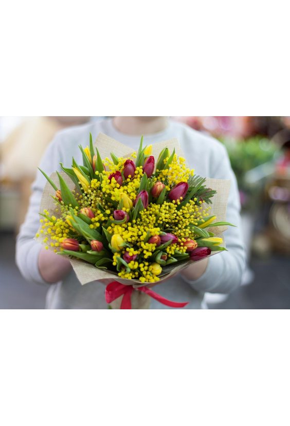 Букет «Солнечная весна»  ЦВЕТЫ - Бесплатная доставка цветов и букетов в Самаре. Заказ цветов онлайн, любой способ оплаты