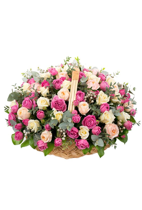 Корзина "Ягодный мусс"  Корзины с цветами - Бесплатная доставка цветов и букетов в Самаре. Заказ цветов онлайн, любой способ оплаты