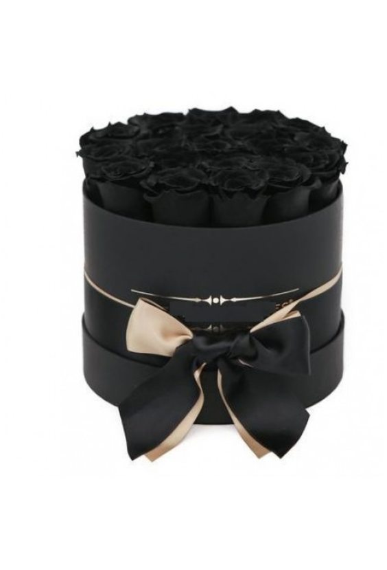 19 чёрных роз в коробке   - Бесплатная доставка цветов и букетов в Самаре. Заказ цветов онлайн, любой способ оплаты