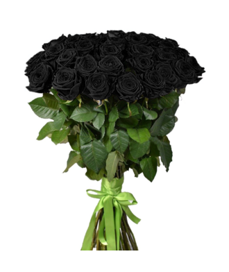 25 чёрных роз 