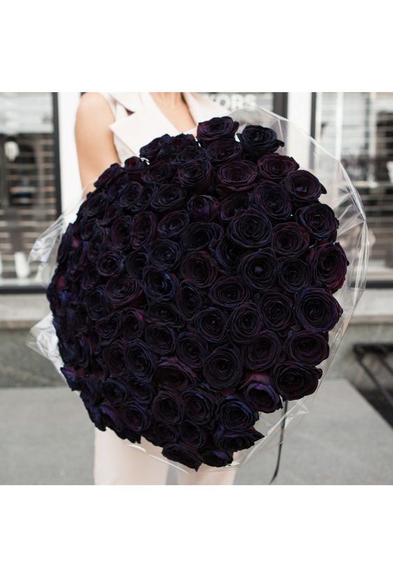 101 чёрная роза   Черные розы Бесплатная доставка цветов и букетов в Самаре.