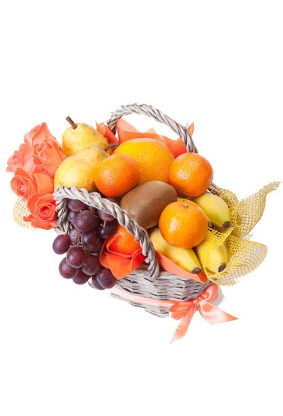 Корзина фруктов "Свежесть"  Съедобные букеты - Бесплатная доставка цветов и букетов в Самаре. Заказ цветов онлайн, любой способ оплаты