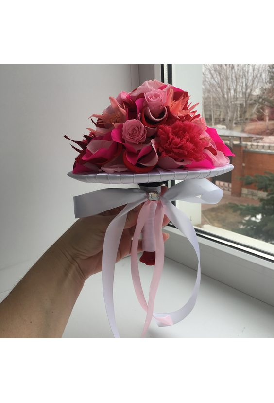 Букет невесты "Ягодный мусс" (стаб. цветы)   - Бесплатная доставка цветов и букетов в Самаре. Заказ цветов онлайн, любой способ оплаты
