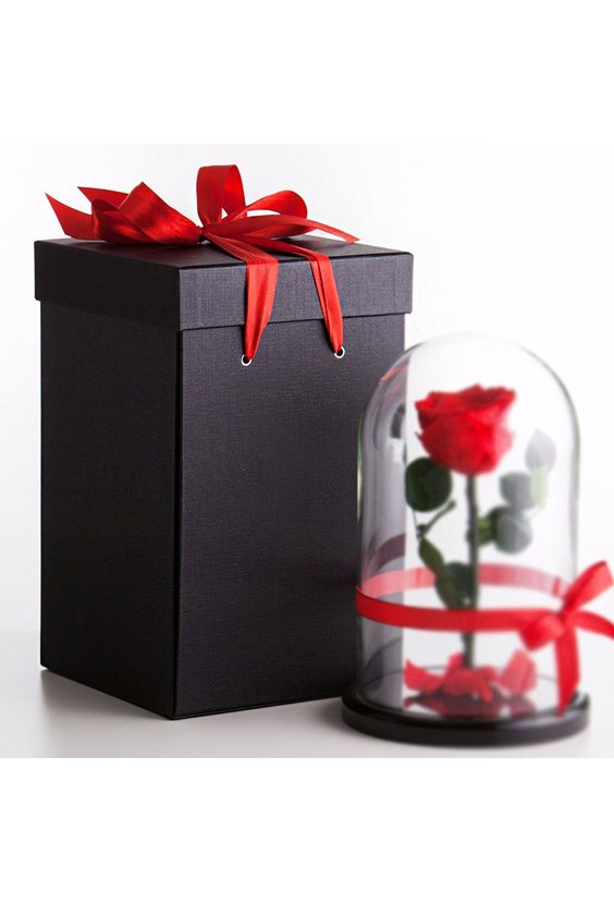  - Вау-коробка для розы в колбе в интернет-магазине Цветник 63 - доставка цветов в Самаре круглосуточно