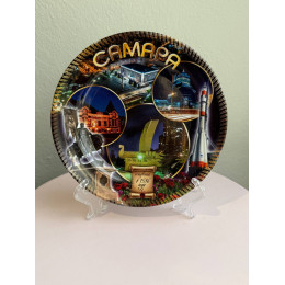 Сувенирная тарелка «Ночная Самара», 15 см