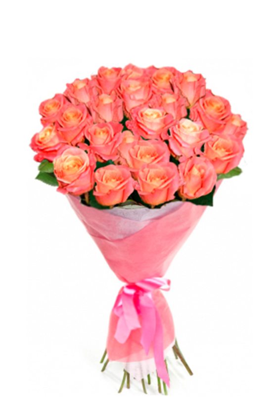 Букет № 34, 25 роз  ЦВЕТЫ - Бесплатная доставка цветов и букетов в Самаре. Заказ цветов онлайн, любой способ оплаты