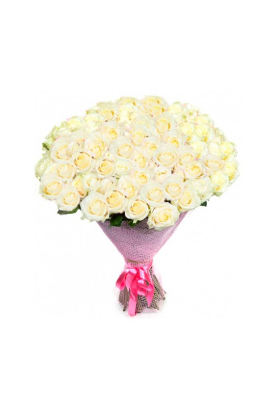  - 51 белая роза в интернет-магазине Цветник 63 - доставка цветов в Самаре круглосуточно
