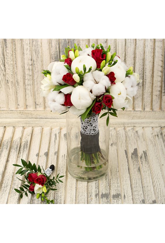 Свадебный букет № 23  Свадебные букеты - Бесплатная доставка цветов и букетов в Самаре. Заказ цветов онлайн, любой способ оплаты