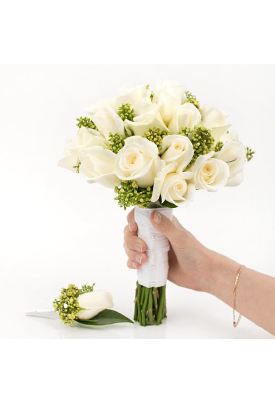 Свадебный букет № 90   - Бесплатная доставка цветов и букетов в Самаре. Заказ цветов онлайн, любой способ оплаты