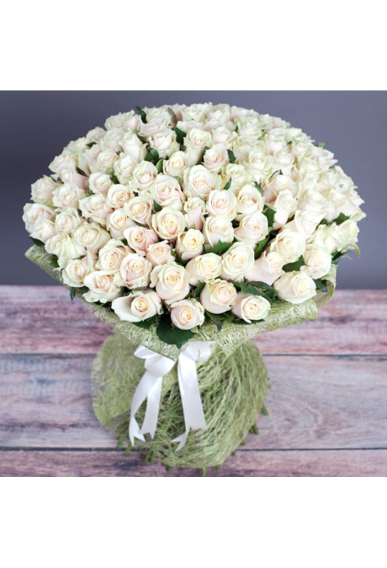 Букет из 101 розы №2  ЦВЕТЫ - Бесплатная доставка цветов и букетов в Самаре. Заказ цветов онлайн, любой способ оплаты