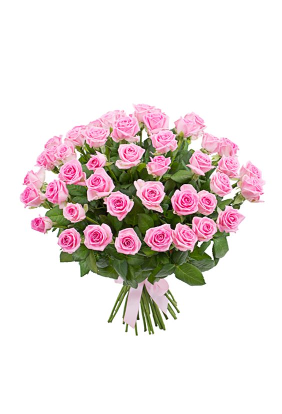 Букет из 51 розовой розы   - Бесплатная доставка цветов и букетов в Самаре. Заказ цветов онлайн, любой способ оплаты