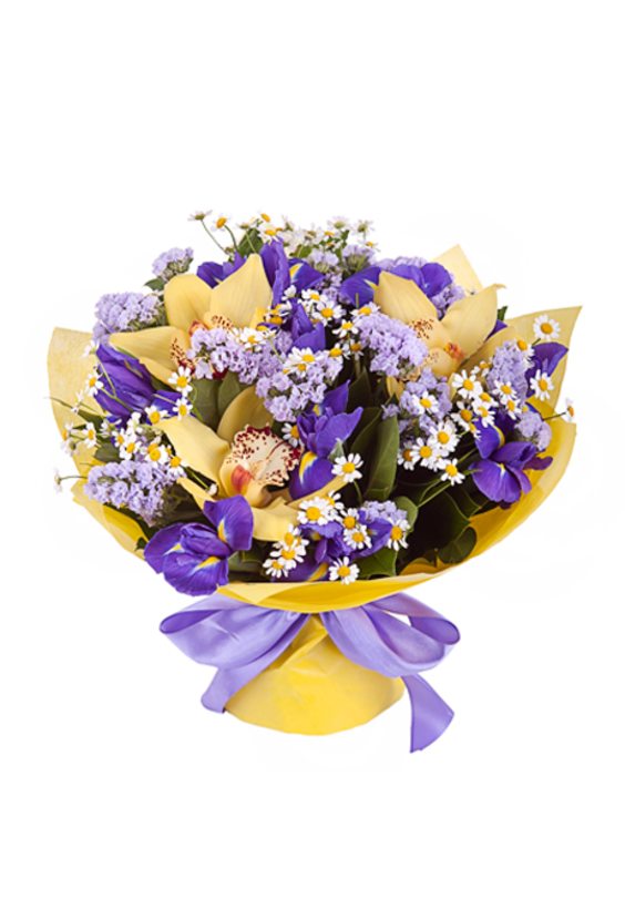  - Букет «Солнечный ирис» в интернет-магазине Цветник 63 - доставка цветов в Самаре круглосуточно