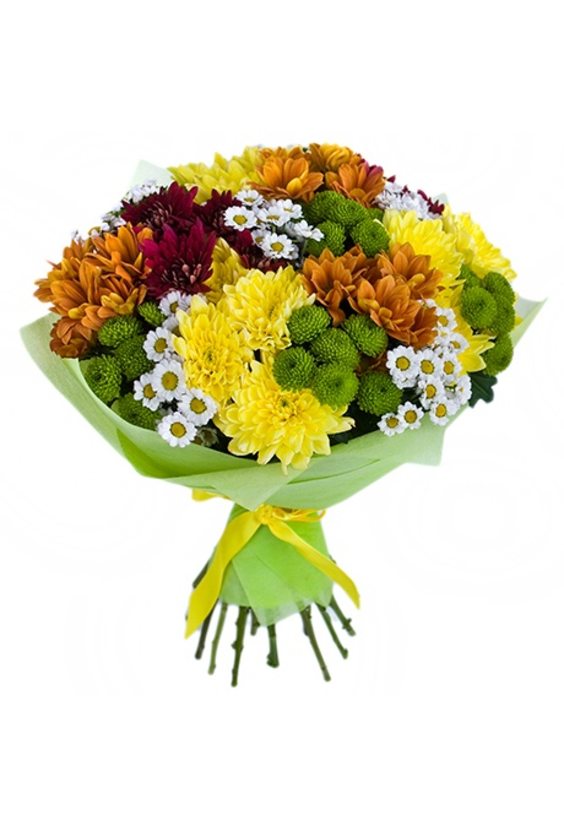 Букет «Хризантемки»   - Бесплатная доставка цветов и букетов в Самаре. Заказ цветов онлайн, любой способ оплаты