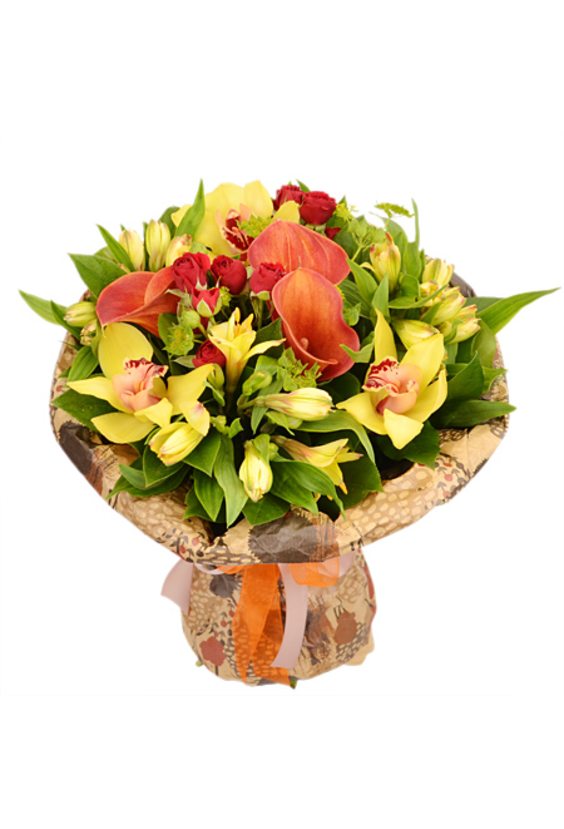 Букет «Теплый день»  Букеты на "1 сентября" - Бесплатная доставка цветов и букетов в Самаре. Заказ цветов онлайн, любой способ оплаты