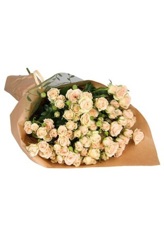  - Букет 19 кустовых роз с упаковкой в интернет-магазине Цветник 63 - доставка цветов в Самаре круглосуточно