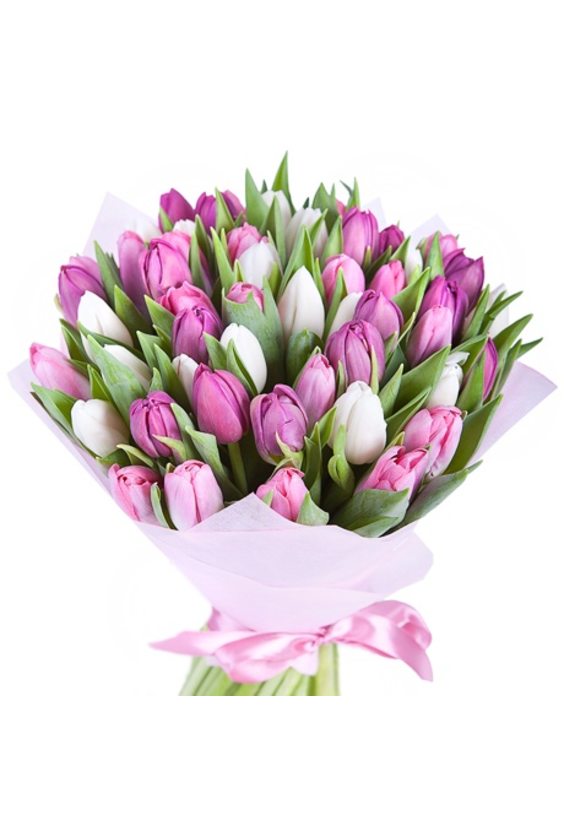  - Букет из 51 тюльпана " Признание" в интернет-магазине Цветник 63 - доставка цветов в Самаре круглосуточно
