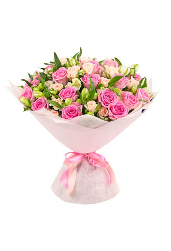 Розовое утро   - Бесплатная доставка цветов и букетов в Самаре. Заказ цветов онлайн, любой способ оплаты