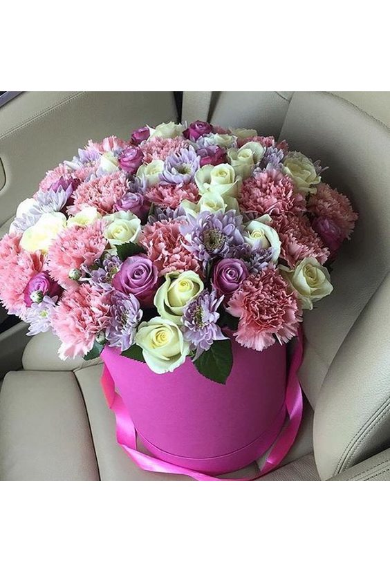 Коробка с цветами  Цветы в коробках - Бесплатная доставка цветов и букетов в Самаре. Заказ цветов онлайн, любой способ оплаты
