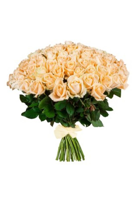  - 51 роза Пич Аваланж в интернет-магазине Цветник 63 - доставка цветов в Самаре круглосуточно